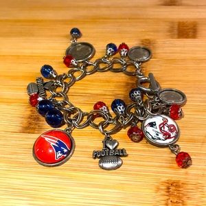 New England Patriots Charm Bracelet